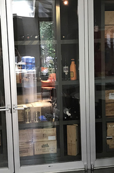 glass new wine cellar