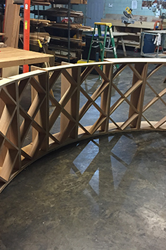 wood marble wine cellar