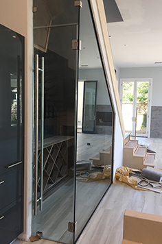 wood marble wine cellar