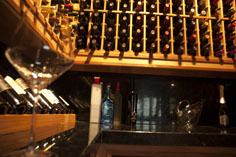 carpentry, wood work, red wine, custom wood work, wine bottle, aabc wine cellar, detail, wine glass, craftsmanship, granite top