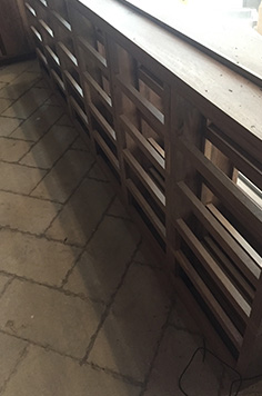 wine cellar wood racks