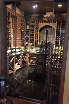 wine cellar, custom wine cellar, carpentry, luxurious, home wine cellar, aabc wine cellar, houston wine cellar, wine storage, custom wine storage, block wine storage, glass door